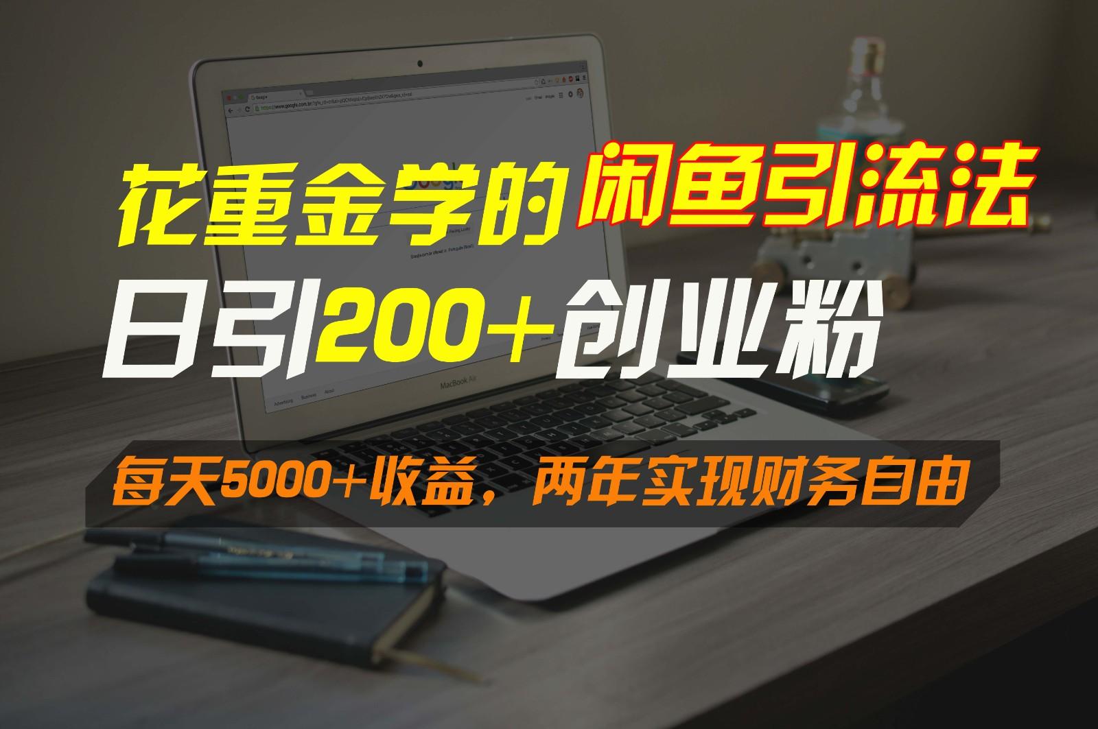 花重金学的闲鱼引流法，日引流300+创业粉，每天5000+收益，两年实现财务自由-一新网创
