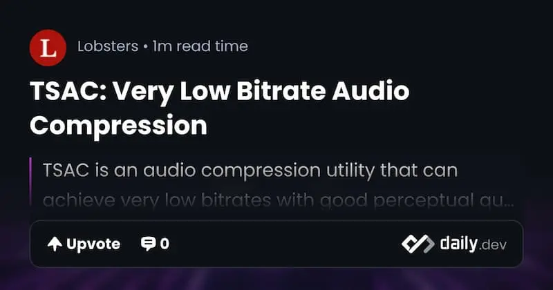 TSAC ｜音频压缩-一新网创