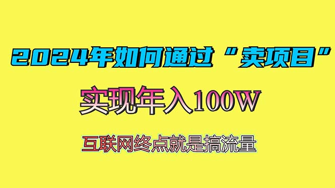 2024年如何通过“卖项目”赚取100W：最值得尝试的盈利模式-一新网创