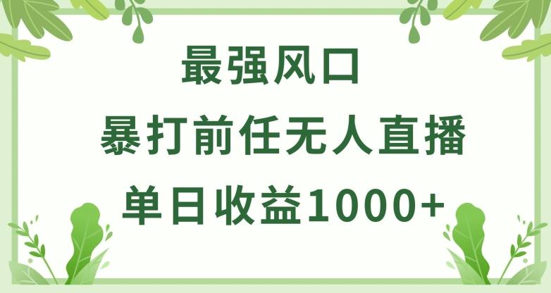 暴打前任小游戏无人直播单日收益1000+，收益稳定，爆裂变现，小白可直接上手【揭秘】-一新网创