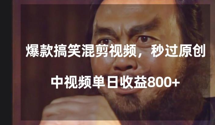 爆款搞笑混剪视频，百分百过原创，单日中视频播放收益800+【揭秘】-一新网创