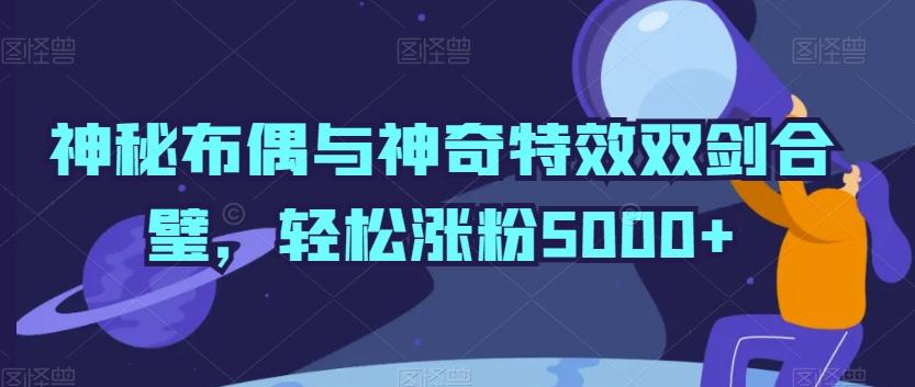 神秘布偶与神奇特效双剑合璧，轻松涨粉5000+【揭秘】-一新网创