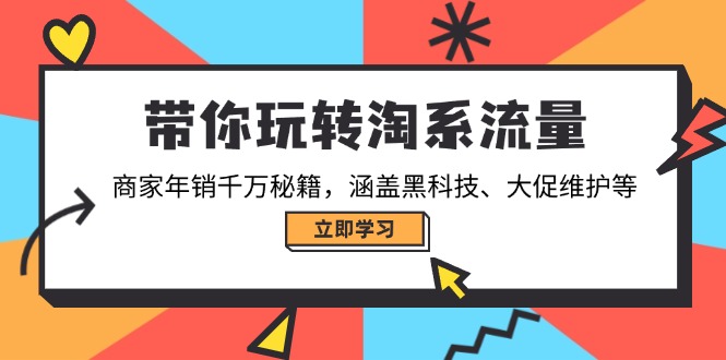 带你玩转淘系流量，商家年销千万秘籍，涵盖黑科技、大促维护等-一新网创