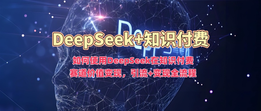 如何使用DeepSeek在知识付费赛道价值变现，引流+变现全流程-一新网创