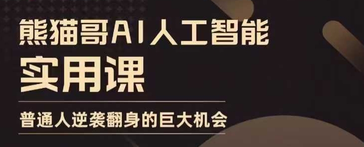 AI人工智能实用课，实在实用实战，普通人逆袭翻身的巨大机会-一新网创