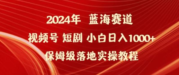 2024年视频号短剧新玩法小白日入1000+保姆级落地实操教程【揭秘】-一新网创