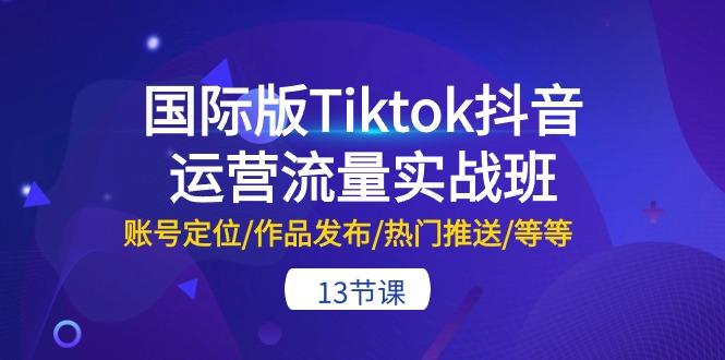 国际版Tiktok抖音运营流量实战班：账号定位/作品发布/热门推送/等等-13节-一新网创