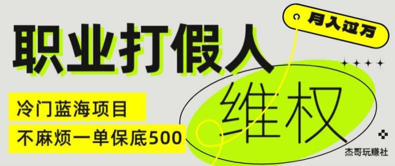 职业打假人电商维权揭秘，一单保底500，全新冷门暴利项目【仅揭秘】-一新网创