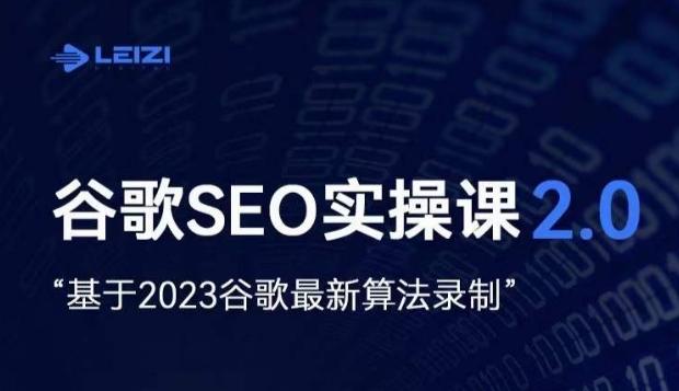 雷子·谷歌SEO 2.0实战课，独立站询盘自由必备，基于2023谷歌最新算法录制-一新网创