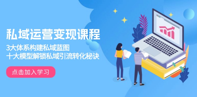 私域运营变现课程，3大体系构建私域蓝图，十大模型解锁私域引流转化秘诀-一新网创