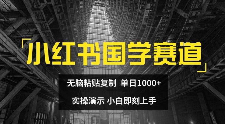 小红书国学赛道，无脑粘贴复制，单日1K，实操演示，小白即刻上手【揭秘】-一新网创