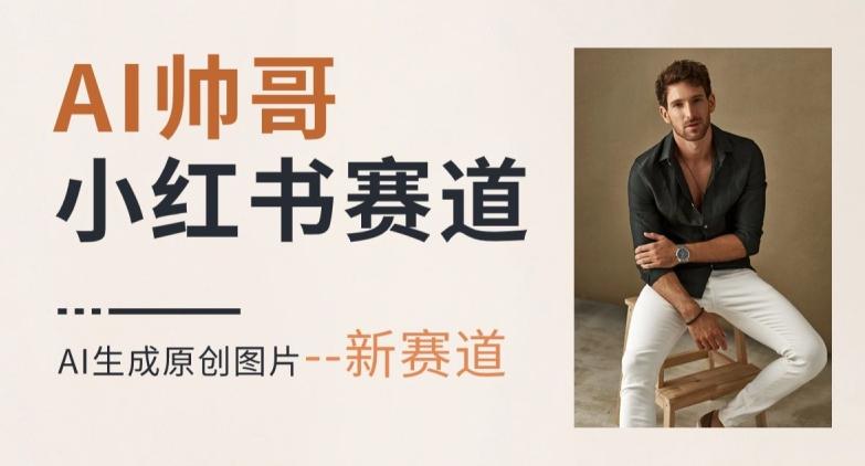 AI一键生成帅哥，新思路新赛道，涨粉迅速，轻松月入过万-一新网创