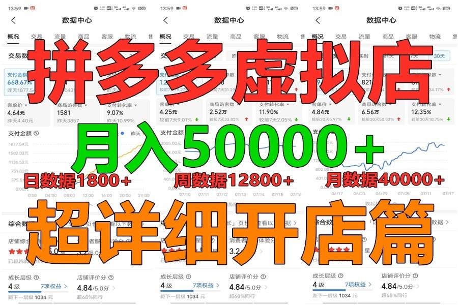 拼多多虚拟电商训练营月入40000+你也行，暴利稳定长久，副业首选-一新网创