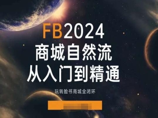 2024Faceboo商城自然流(从入门到精通)，玩转脸书商城全闭环-一新网创