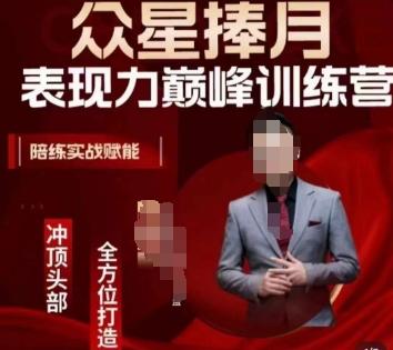 众星捧月表现力巅峰训练营，全方位打造，陪练实战赋能-一新网创