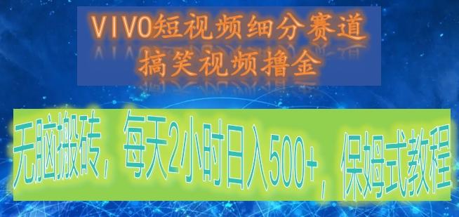 VIVO短视频细分赛道，搞笑视频撸金，无脑搬砖，每天2小时日入500+，保姆式教程-一新网创