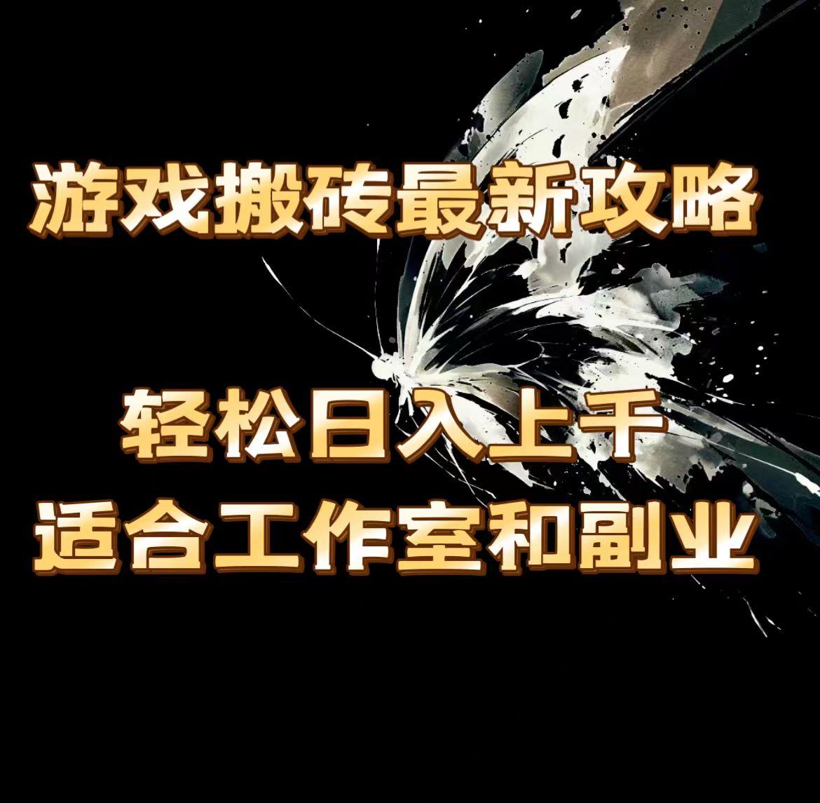 游戏搬砖最新攻略，轻松日入上千，适合工作室和副业。-一新网创