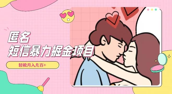 全网首发，揭秘超冷门匿名短信项目，通过信息差日入几百+【揭秘】-一新网创