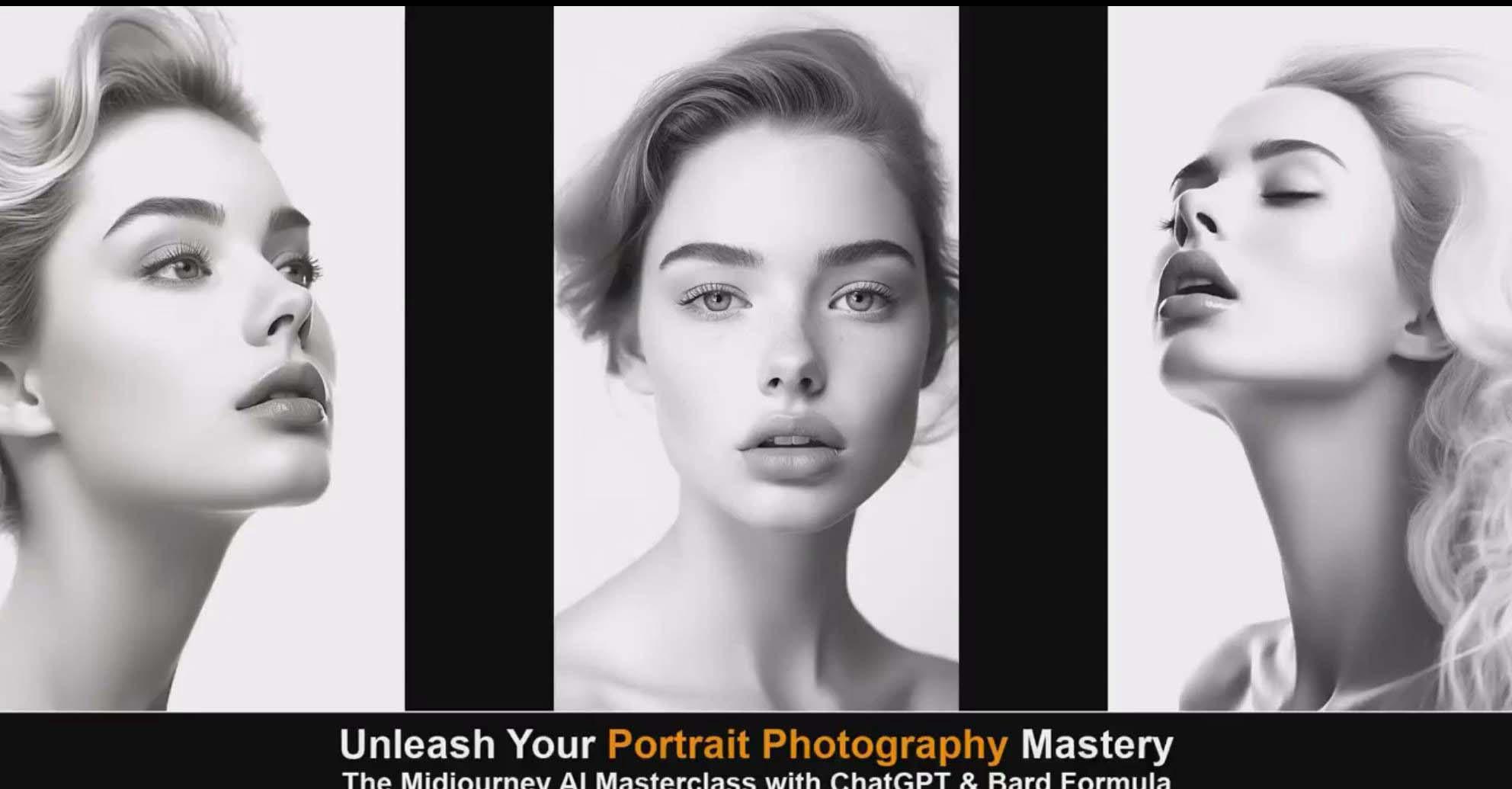 图片[1]-(9312期)Midjourney v5 ChatGPT 和 Bard AI人工智能人像摄影大师班-15节-中英字幕-一新网创