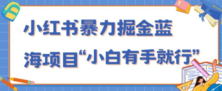 小红书暴力掘金蓝海项目，轻松日入1000+、小白有手就行（附新引流方法，不违规）-一新网创