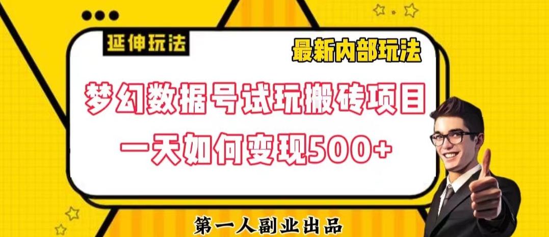 数据号回归玩法游戏试玩搬砖项目再创日入500+【揭秘】-一新网创
