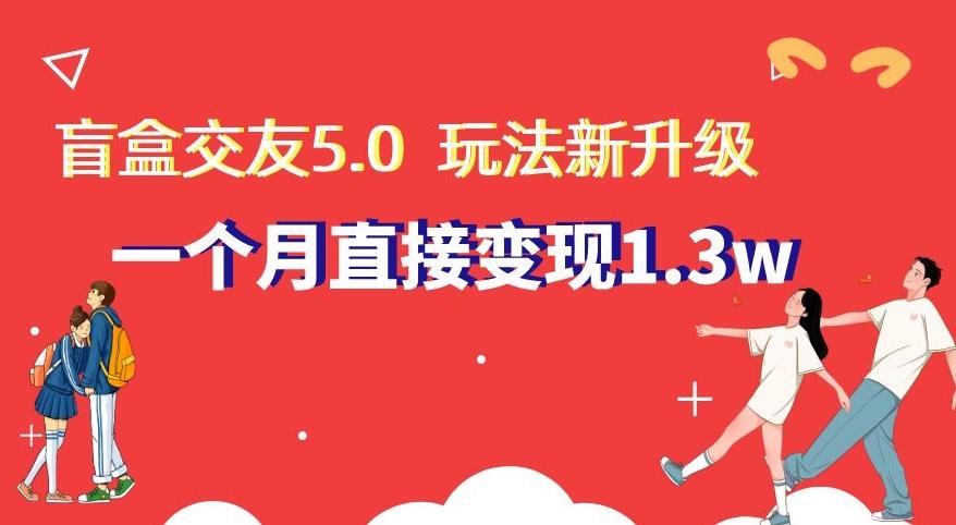 盲盒交友5.0，玩法全新升级，一个月直接变现1.3W，新手小白轻松上手【揭秘】-一新网创
