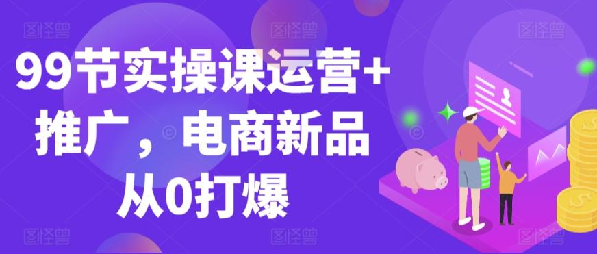 99节实操课运营+推广，电商新品从0打爆-一新网创
