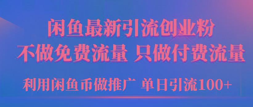 (9584期)2024年闲鱼币推广引流创业粉，不做免费流量，只做付费流量，单日引流100+-一新网创